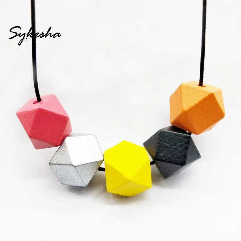 2019 New Arrival Black Wax String Mix Color Chunky Big Octagonal Beads Wood Necklace Handmade Sweater Beads Necklace Jewellery
2019 New Arrival Black Wax String Mix Color Chunky Big Octagonal Beads Wood Necklace Handmade Sweater Beads Necklace Jewellery