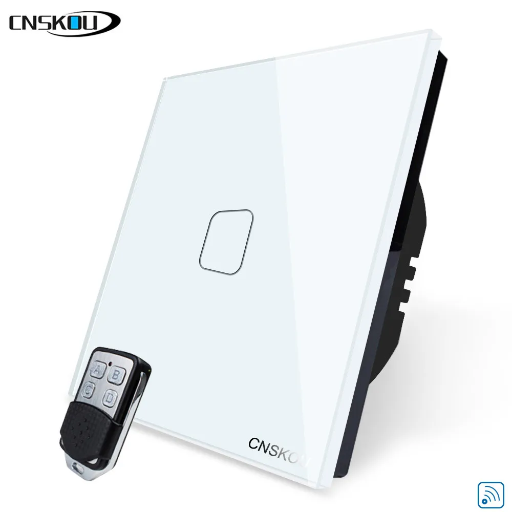 Cnskou EU/UK Standard Light Switch Remote Control Touch Switch Smart Automation Waterproof Switch, 1 Gang 1 Way, AC110-220V
Cnskou EU/UK Standard Light Switch Remote Control Touch Switch Smart Automation Waterproof Switch, 1 Gang 1 Way, AC110-220V