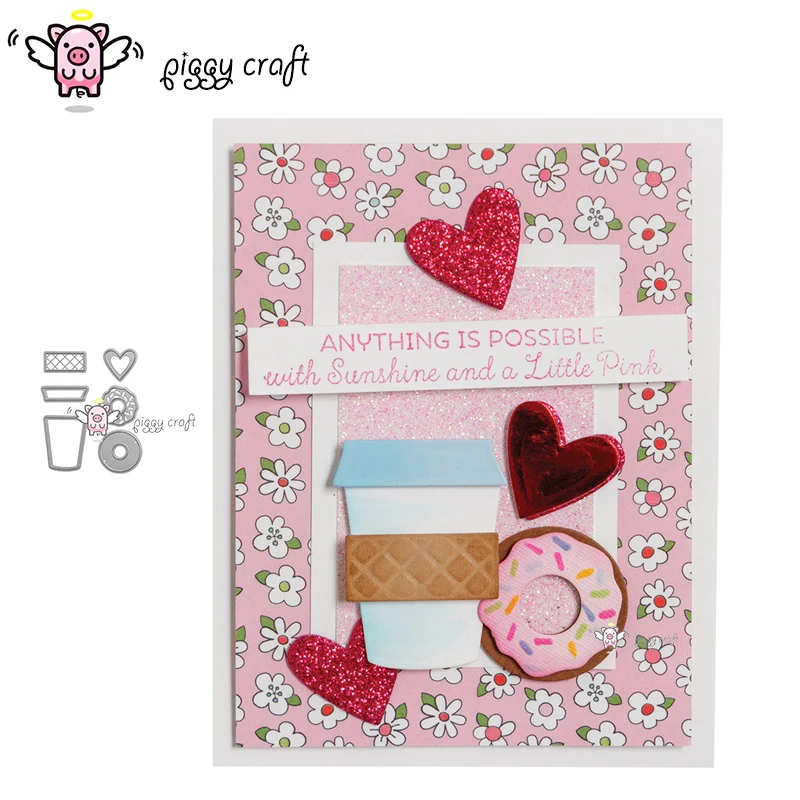 Piggy Craft metal cutting dies cut die mold Donut cup heart cake Scrapbook paper craft knife mould blade punch stencils dies
Piggy Craft metal cutting dies cut die mold Donut cup heart cake Scrapbook paper craft knife mould blade punch stencils dies