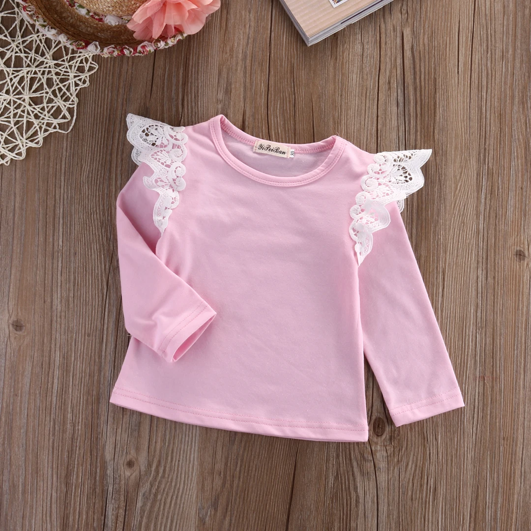 2018 Kids Toddler Clothes Baby Girls Clothing Lace Spilce Girl Cotton Long Sleeve T shirts Casual Blouse Tops Children Clothing
2018 Kids Toddler Clothes Baby Girls Clothing Lace Spilce Girl Cotton Long Sleeve T shirts Casual Blouse Tops Children Clothing