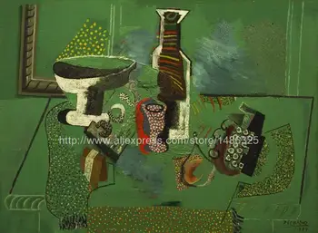 Black White Canvas Wall Art Cubist Picasso Painting Still Life Oil Painting Abstract Picture Green Bottle Cutlery
Black White Canvas Wall Art Cubist Picasso Painting Still Life Oil Painting Abstract Picture Green Bottle Cutlery