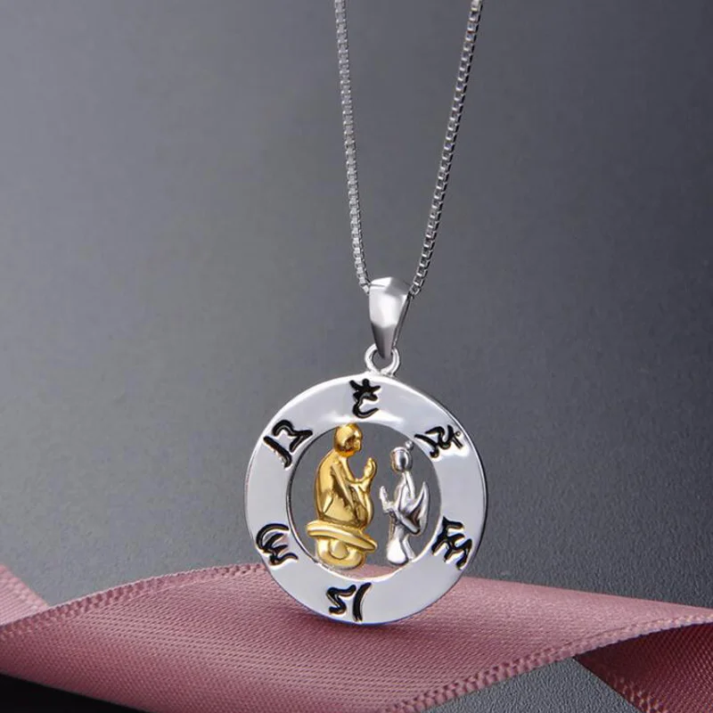 WEIYU Real 925 Sterling Silver Mantra Pendant Engraved Six Words Om Mani Padme Hum Women Vintage Buddhism Jewelry without Chain
WEIYU Real 925 Sterling Silver Mantra Pendant Engraved Six Words Om Mani Padme Hum Women Vintage Buddhism Jewelry without Chain