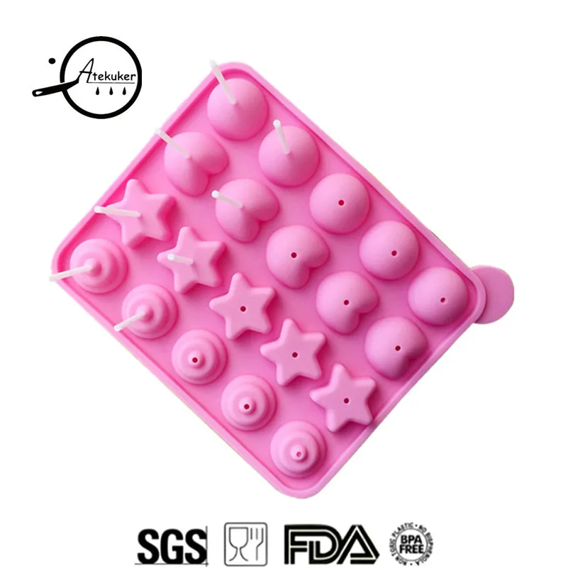 Atekuker DIY Lollipop Mold Silicone Form For Sweets Candy Cake Pops Silicone Molds For Chocolate Cake Decoration
Atekuker DIY Lollipop Mold Silicone Form For Sweets Candy Cake Pops Silicone Molds For Chocolate Cake Decoration