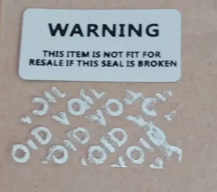 200PCS/LOT 30*15mm matte silver VOID sticker security warranty seal label leaving word "VOID"if removed
200PCS/LOT 30*15mm matte silver VOID sticker security warranty seal label leaving word "VOID"if removed