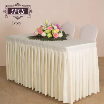 High Quality 5PC/Pack Polyester Black Tablecloth Fitted Pleated Table Skirt of Wedding Banquet Party Hotel Table Decoration
High Quality 5PC/Pack Polyester Black Tablecloth Fitted Pleated Table Skirt of Wedding Banquet Party Hotel Table Decoration