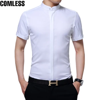 COMLESS 2018 New Summer Short Sleeve Shirt Men Fashion Botton Design Top Quality Solid Casual Shirts Mens Clothes Plus Size 4XL
COMLESS 2018 New Summer Short Sleeve Shirt Men Fashion Botton Design Top Quality Solid Casual Shirts Mens Clothes Plus Size 4XL
