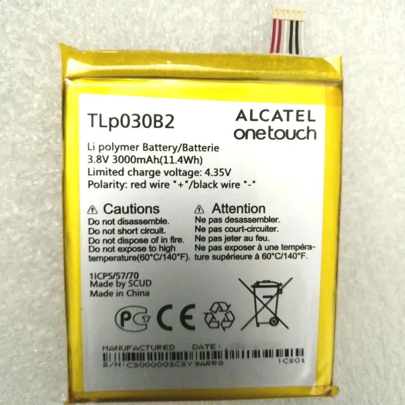3000mAh Battery For Alcatel One Touch Pop S7/OT 7045 7045Y TLp030B2/TLp030B1 Batteries + track code | Мобильные телефоны и