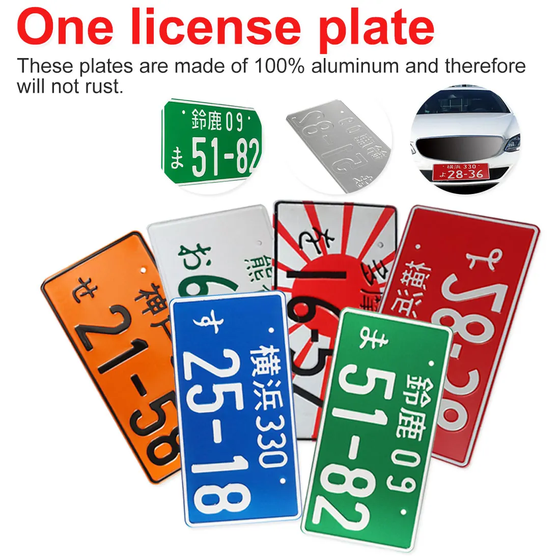 Universal Car Motorcycle Japanese License Plate Aluminum Tag For VW/Audi Bicycle Scooter Car License Plate
Universal Car Motorcycle Japanese License Plate Aluminum Tag For VW/Audi Bicycle Scooter Car License Plate
