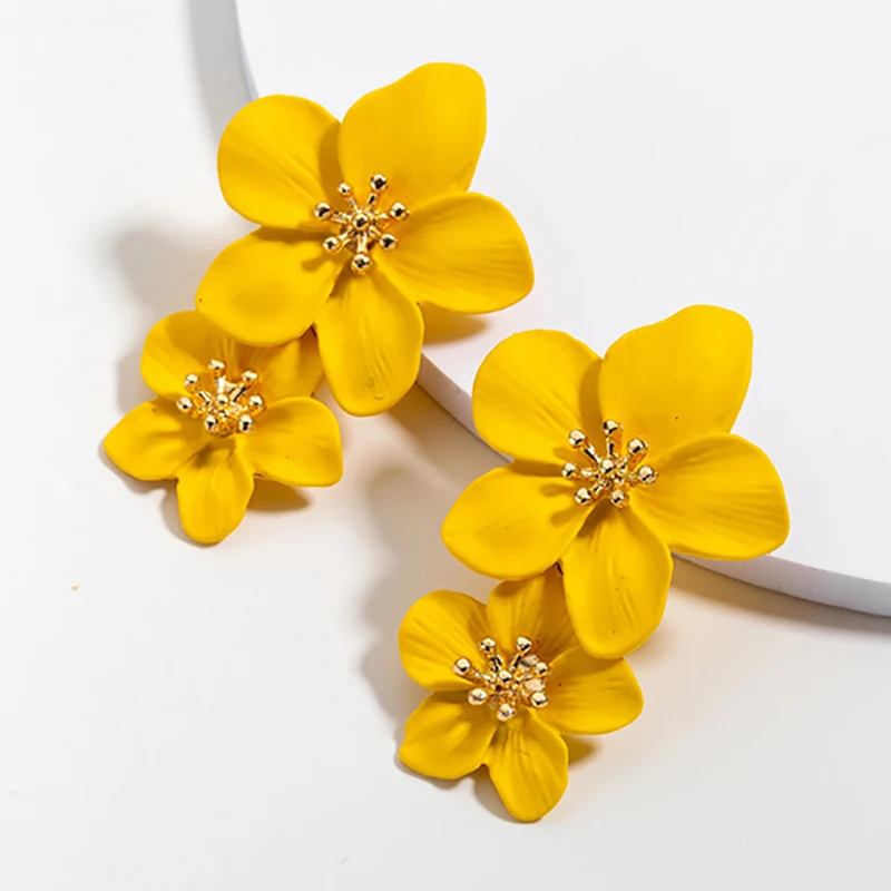 AENSOA Exquisite Candy Color Double Layer Flowers Drop Earrings For Women Long Floral Earrings Wedding Party Jewelry Wholesale
AENSOA Exquisite Candy Color Double Layer Flowers Drop Earrings For Women Long Floral Earrings Wedding Party Jewelry Wholesale