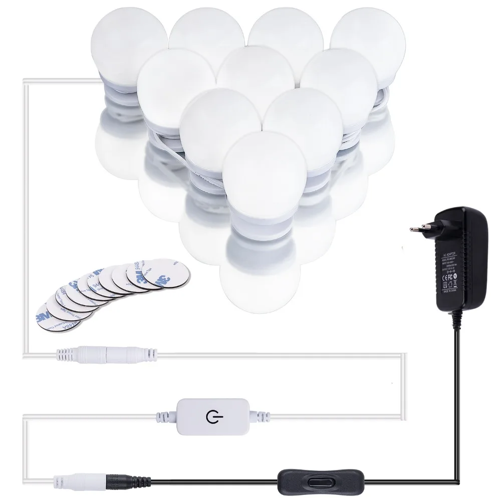 Hollywood LED Vanity Makeup Mirror Lights Kit Lighting Fixture Strip for Makeup Vanity Table Set in Dressing Room,Bathroom
Hollywood LED Vanity Makeup Mirror Lights Kit Lighting Fixture Strip for Makeup Vanity Table Set in Dressing Room,Bathroom