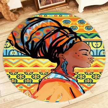 Indian African Woman Round Carpets for Baby Kids Children's Home Living Room Ethnic Cushion Bedroom Rugs Non-Slip Floor Door Mat
Indian African Woman Round Carpets for Baby Kids Children's Home Living Room Ethnic Cushion Bedroom Rugs Non-Slip Floor Door Mat