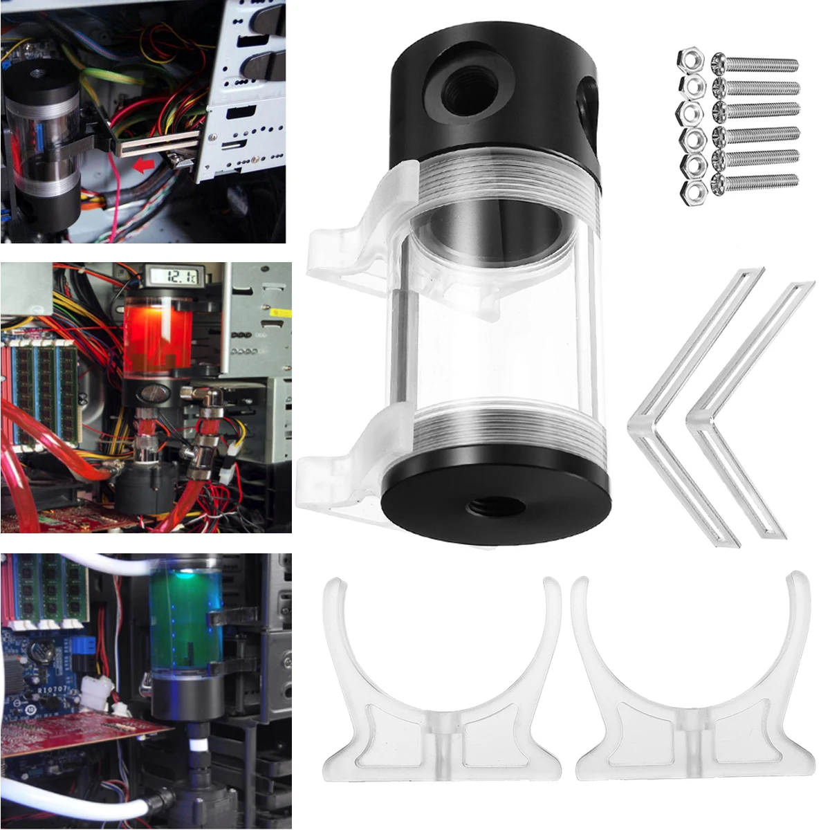 LEORY G1/4 Water Cooling Tank 50mm x 110mm Reservoir Helix Suspension Liquid Cooling Tank Computer Cooling Cooler Fan For CPU
LEORY G1/4 Water Cooling Tank 50mm x 110mm Reservoir Helix Suspension Liquid Cooling Tank Computer Cooling Cooler Fan For CPU