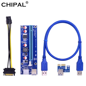 CHIPAL 10PCS New VER009S 60CM PCI-E Riser Card 009s PCIE 1X to 16X Extender with LED + SATA 6Pin Molex Power Cord USB 3.0 Cable
CHIPAL 10PCS New VER009S 60CM PCI-E Riser Card 009s PCIE 1X to 16X Extender with LED + SATA 6Pin Molex Power Cord USB 3.0 Cable