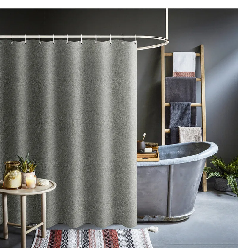 Nordic Linen Hotel Shower Curtain Partition Curtain Set Free From Punching Waterproof Mildew Thickening High-end Curtain
Nordic Linen Hotel Shower Curtain Partition Curtain Set Free From Punching Waterproof Mildew Thickening High-end Curtain