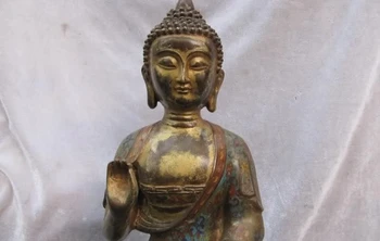 19 INCH Tibet Buddhism classic Bronze Gilt cloisonne Sakyamuni Buddha Statue
19 INCH Tibet Buddhism classic Bronze Gilt cloisonne Sakyamuni Buddha Statue