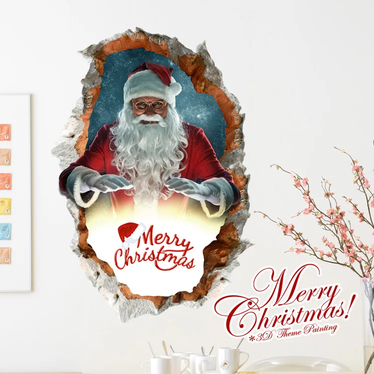 3D Santa Claus wall stickers Christmas Wall Painting Christmas party decoration Magic santa wall mural Christams Gift
3D Santa Claus wall stickers Christmas Wall Painting Christmas party decoration Magic santa wall mural Christams Gift