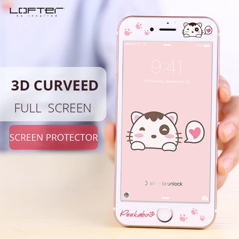 Cute Cartoon 9H Full Screen Protector for iPhone 7 8 Tempered Glass Film for iPhone 7 8 Plus 3D Curved Edge Relief Guard
Cute Cartoon 9H Full Screen Protector for iPhone 7 8 Tempered Glass Film for iPhone 7 8 Plus 3D Curved Edge Relief Guard