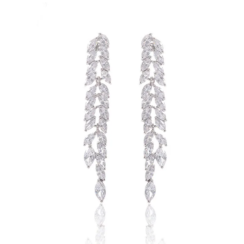 Luxury bridal long tassel blue dangle earrings cubic zircon elegant wedding Earrings wholesale lady jewelry
Luxury bridal long tassel blue dangle earrings cubic zircon elegant wedding Earrings wholesale lady jewelry