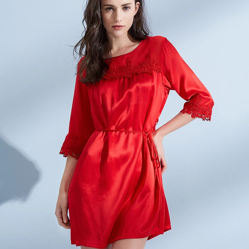 Women 100% Real Silk Nightgown Nightdress Sexy Sleepwear For Ladies Lace Half Sleeves SleepWear Nightwear Silk Sleeping Dress
Women 100% Real Silk Nightgown Nightdress Sexy Sleepwear For Ladies Lace Half Sleeves SleepWear Nightwear Silk Sleeping Dress