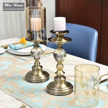 Table copper Candlestick ornaments wedding romantic restaurant decor decoration Home Furnishing crystal metal model
Table copper Candlestick ornaments wedding romantic restaurant decor decoration Home Furnishing crystal metal model
