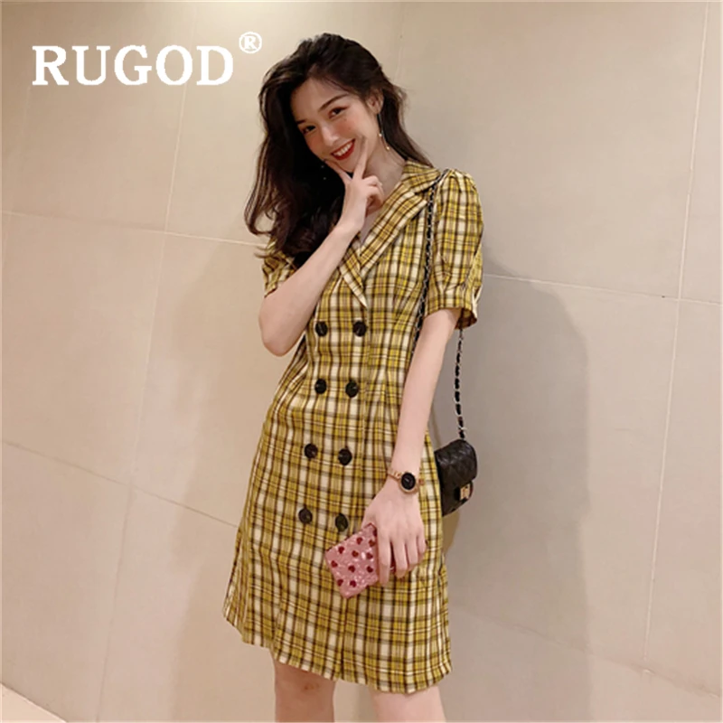 RUGOD Vintage double-breasted midi summer dress women Korean chic plaid a Line office ladies dresses vestidos de festa 2019 new
RUGOD Vintage double-breasted midi summer dress women Korean chic plaid a Line office ladies dresses vestidos de festa 2019 new