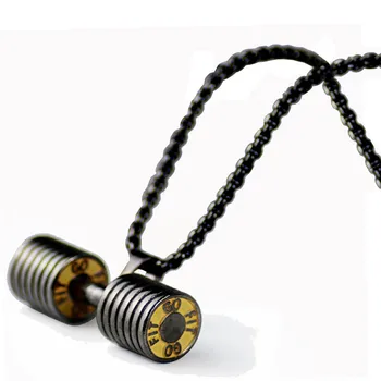 Dumbbell Pendant Stainless Steel Necklace Multi-color Sport Jewelry 10PCS wholesale 23-inch chain 2017 New
Dumbbell Pendant Stainless Steel Necklace Multi-color Sport Jewelry 10PCS wholesale 23-inch chain 2017 New