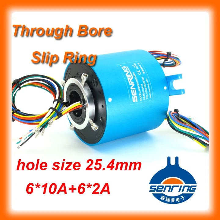 Hollow shaft slip ring hole Diameter 25.4mm 6 Channels 10A+ 6 Channels 2A Outer Diameter 86mm Slip ring
Hollow shaft slip ring hole Diameter 25.4mm 6 Channels 10A+ 6 Channels 2A Outer Diameter 86mm Slip ring