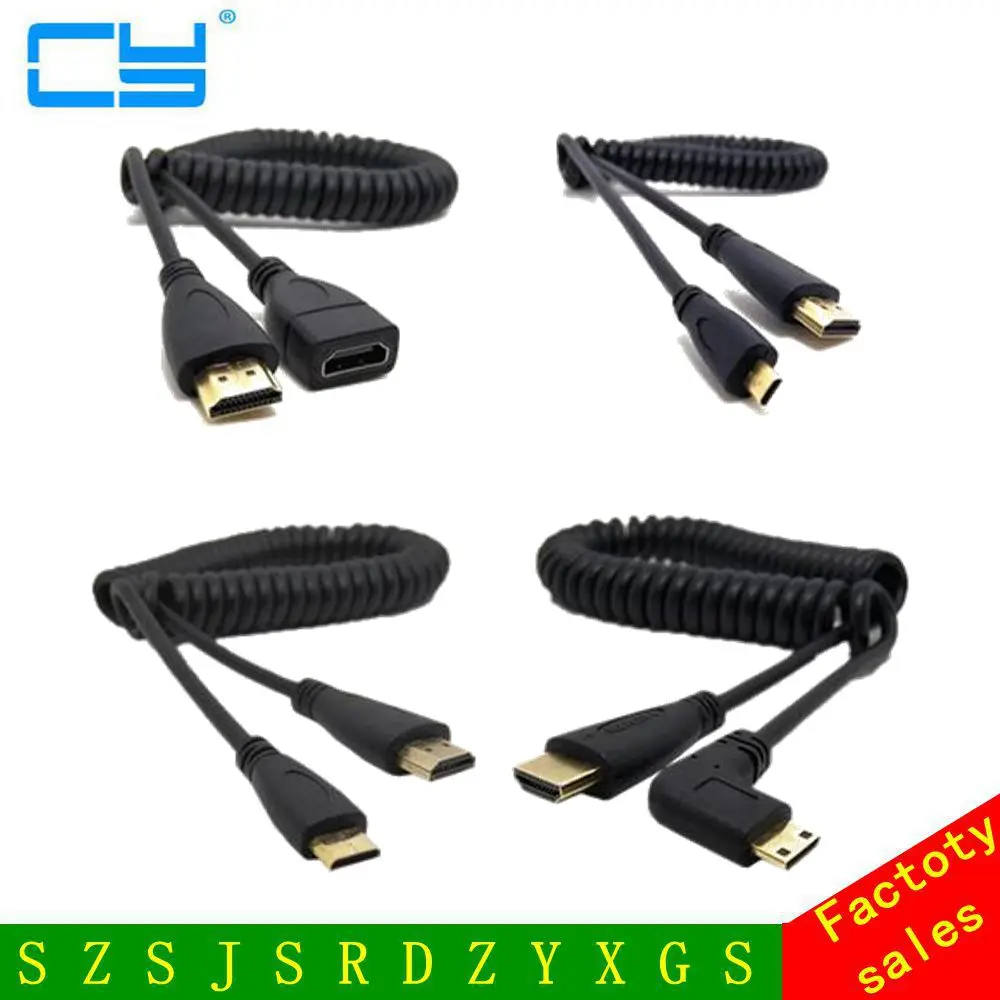 Free Shipping HDMI Male to Mini HDMI Spring Curl Coiled Cable V1.4 3D for Sony Canon Camcorder
Free Shipping HDMI Male to Mini HDMI Spring Curl Coiled Cable V1.4 3D for Sony Canon Camcorder