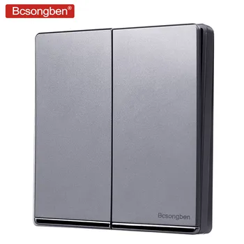 Bcsongben standard switch push button light switch wall Silver gray Nordic simple style 2 Gang 2 Way Switch AC 110-250V J2-2K2
Bcsongben standard switch push button light switch wall Silver gray Nordic simple style 2 Gang 2 Way Switch AC 110-250V J2-2K2