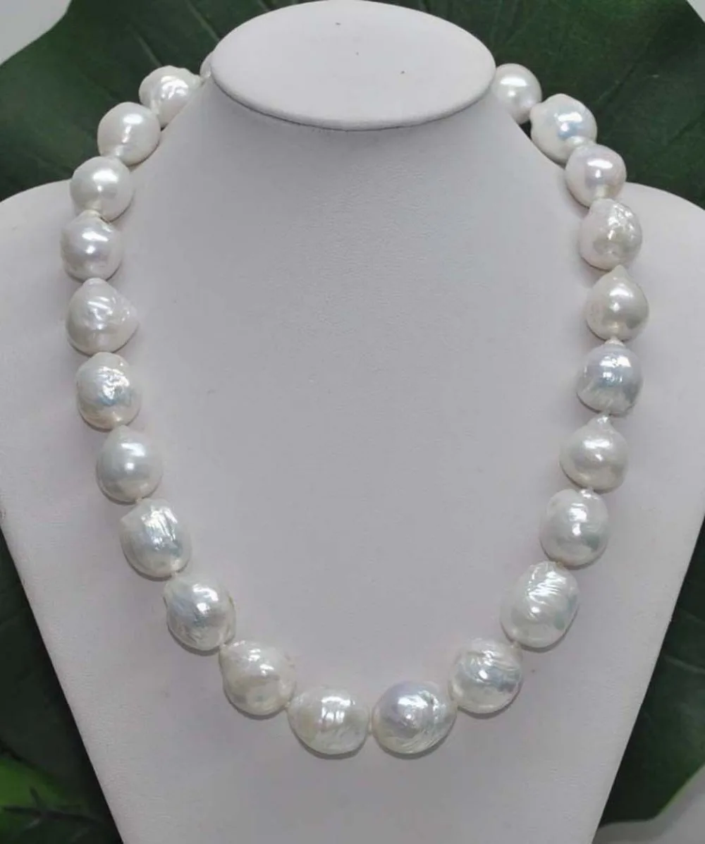 Hand knotted 11-13mm really huge white baroque fresh water pearl necklace 45cm fashion jewelry
Hand knotted 11-13mm really huge white baroque fresh water pearl necklace 45cm fashion jewelry