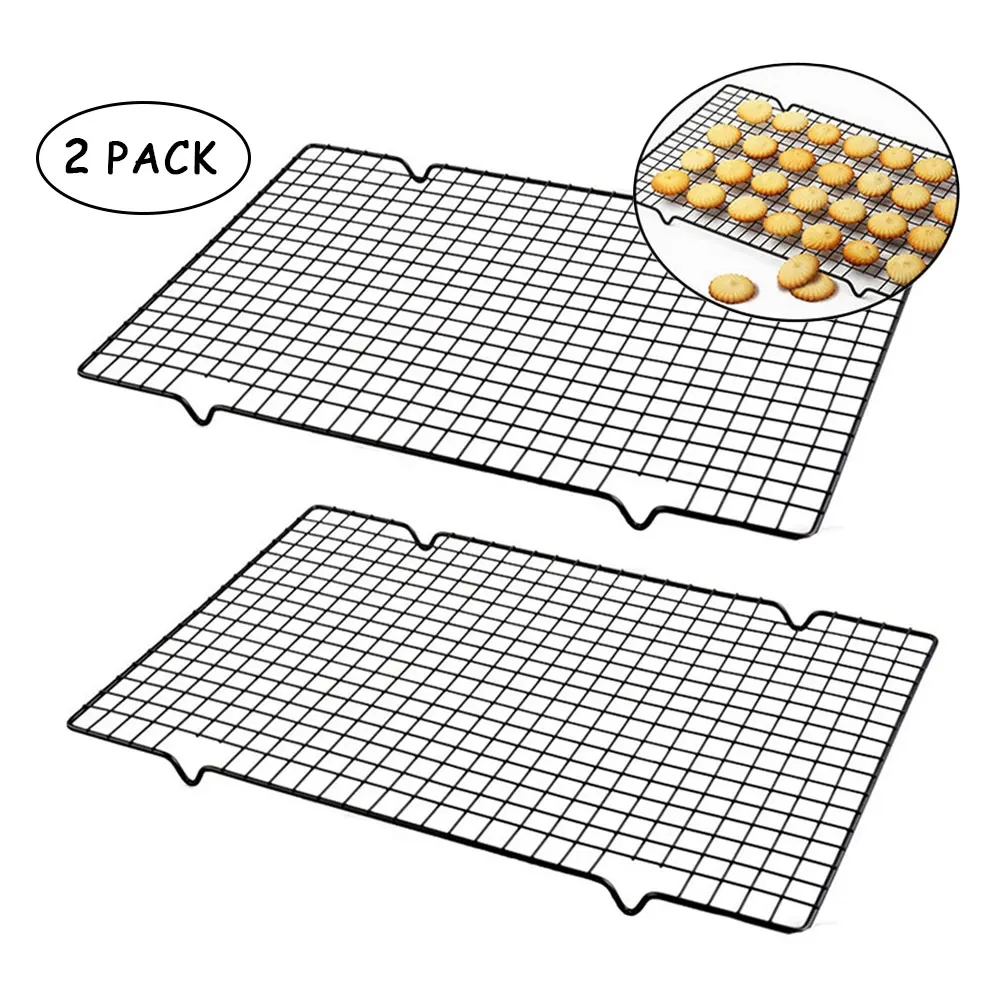 2pcs Nonstick Metal Cake Cooling Rack Grid Net Baking Tray Cookies Biscuits Bread Pizza Drying Cooler Holder Stand Kitchen Tools
2pcs Nonstick Metal Cake Cooling Rack Grid Net Baking Tray Cookies Biscuits Bread Pizza Drying Cooler Holder Stand Kitchen Tools