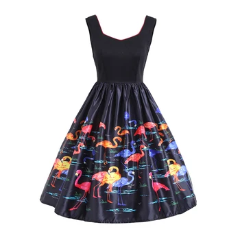 Nice Pleated Big Swing Dresses Women Nice New Satin Scoop Animal Floral Print High-Waist Female Prom Sleeveless Sexy Dress
Nice Pleated Big Swing Dresses Women Nice New Satin Scoop Animal Floral Print High-Waist Female Prom Sleeveless Sexy Dress