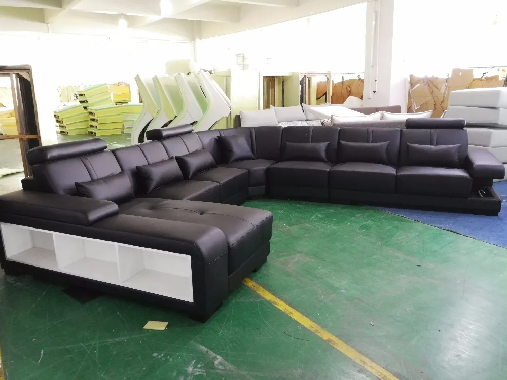 ¡Oferta! sofá seccional con diseño en U, sofá de 7 plazas de buena