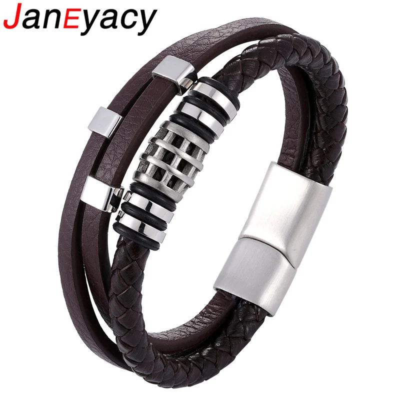 Multilayer Black Brown Leather Bracelet Men Fashion New Magnet Buckle Stainless Steel Bracelet Ladies Wristband Bracelet Gift
Multilayer Black Brown Leather Bracelet Men Fashion New Magnet Buckle Stainless Steel Bracelet Ladies Wristband Bracelet Gift