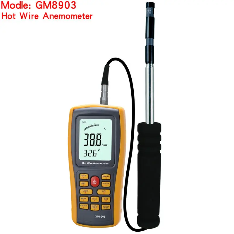 GM8903 Anemometer Wind Speed GaugeTemperature Measurement USB Interface Tool Measuring Instrument Digital Handheld Anemometer
GM8903 Anemometer Wind Speed GaugeTemperature Measurement USB Interface Tool Measuring Instrument Digital Handheld Anemometer