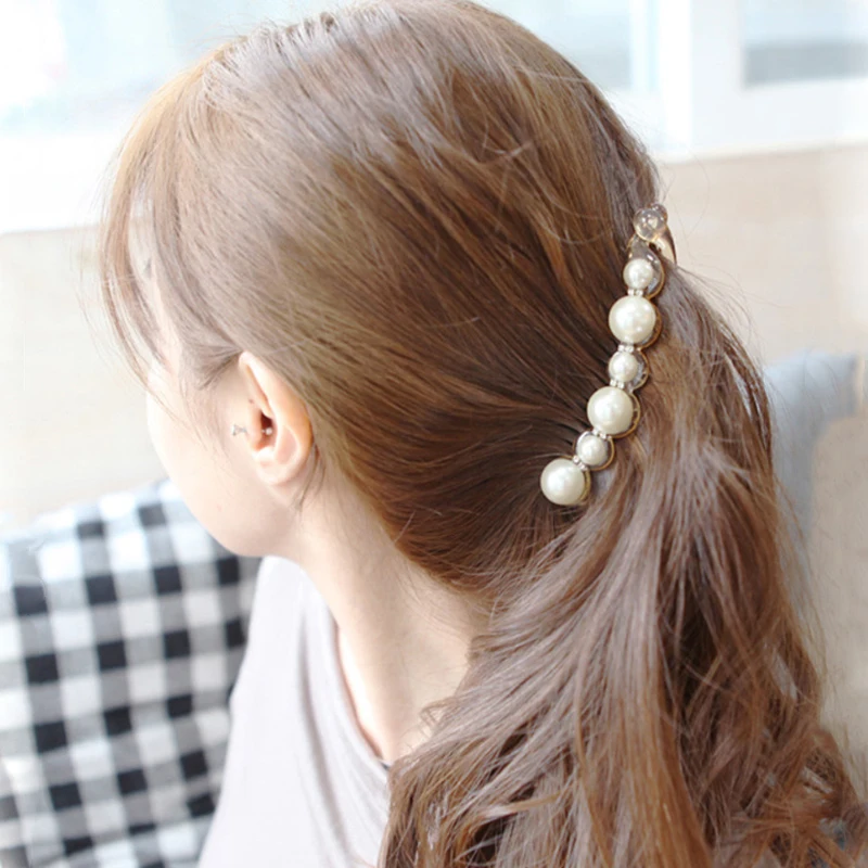 1 Pcs Special Design Beautiful Simulated Pearls Hairpins Hair Jewelry Banana Clips Headwear Hair Accessories Women Girl Ponytail
1 Pcs Special Design Beautiful Simulated Pearls Hairpins Hair Jewelry Banana Clips Headwear Hair Accessories Women Girl Ponytail