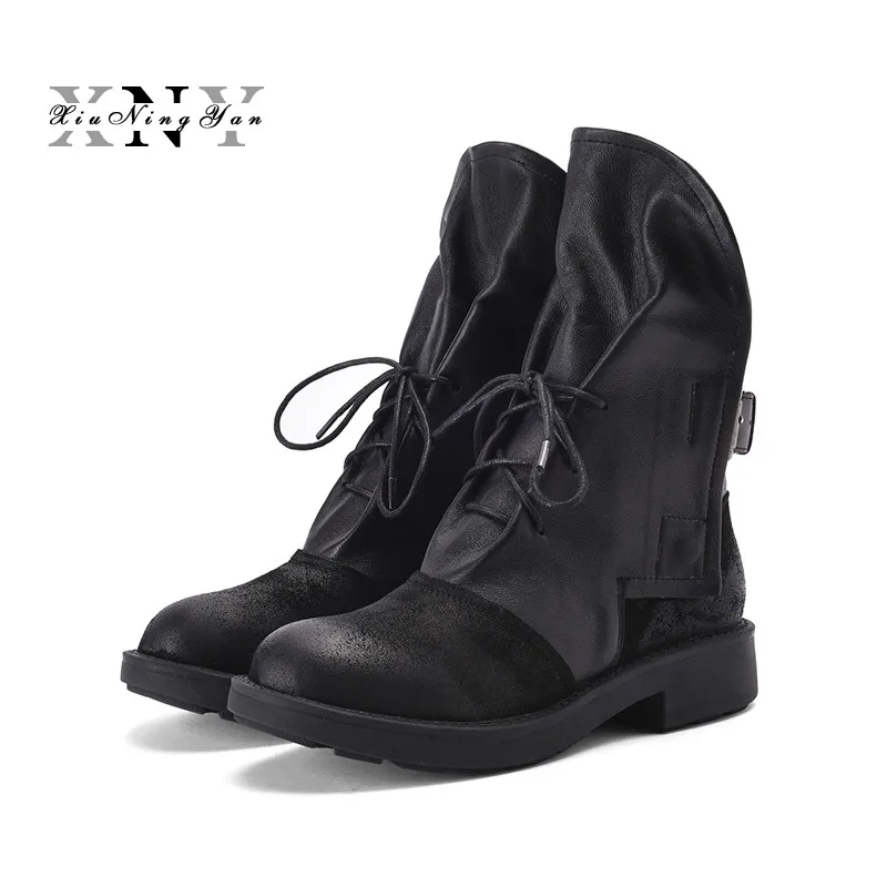 XiuNingYan Fashion Cow Suede Leather Boots for Women Genuine Leather Mid-Calf Boots Spring Autumn Women Boots Black Shoes Woman
XiuNingYan Fashion Cow Suede Leather Boots for Women Genuine Leather Mid-Calf Boots Spring Autumn Women Boots Black Shoes Woman