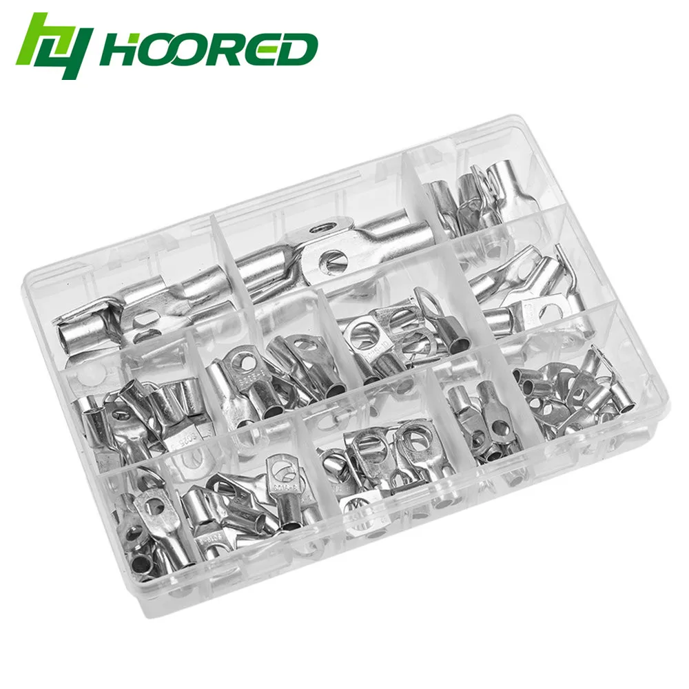 100Pcs 12Types Heavy Duty Lugs Battery Cable Tinned Copper Eyelets Tubular SC Ring Terminal Connectors Assortment Kit
100Pcs 12Types Heavy Duty Lugs Battery Cable Tinned Copper Eyelets Tubular SC Ring Terminal Connectors Assortment Kit