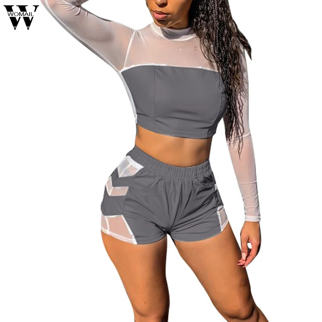 Womail Women tracksuit summer Fashion Casual 2 Piece O-Neck long sleeve Tops+Short Set Sports Suit Luminous holiday Loose J611
Womail Women tracksuit summer Fashion Casual 2 Piece O-Neck long sleeve Tops+Short Set Sports Suit Luminous holiday Loose J611