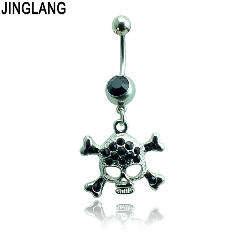 Wholesale High Quality Belly Button Ring Hypoallergenic 316l Stainless Steel Black Rhinestone Skull Navel Body Piercing Jewelry
Wholesale High Quality Belly Button Ring Hypoallergenic 316l Stainless Steel Black Rhinestone Skull Navel Body Piercing Jewelry