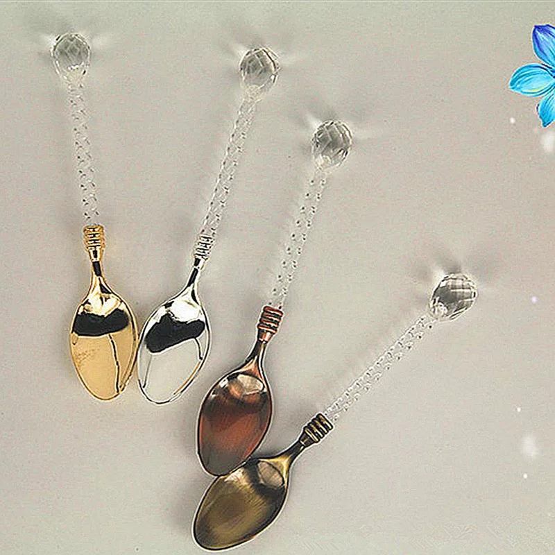 Hot Sale Crystal Handle Tea Coffee Spoon Ice Cream Spoon Dessert Ladle Scoop For Home/Bar
Hot Sale Crystal Handle Tea Coffee Spoon Ice Cream Spoon Dessert Ladle Scoop For Home/Bar