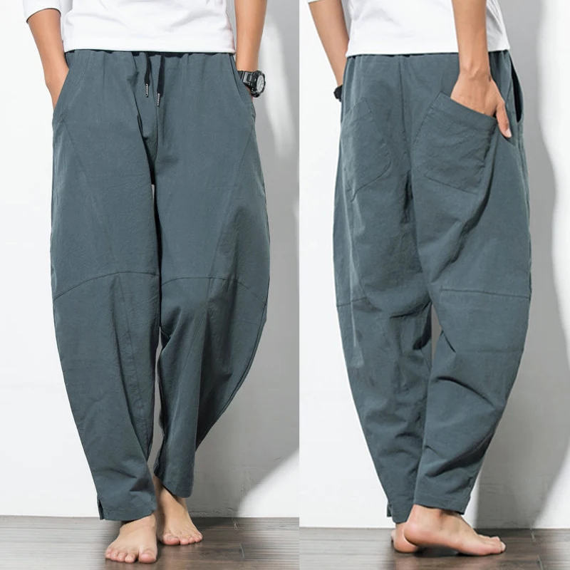 Comfortable Loose Harem Trousers Baggy Wide Pants Men Cotton Fitness Joggers Workouts Elastic Waist Pantalones Men's Pants
Comfortable Loose Harem Trousers Baggy Wide Pants Men Cotton Fitness Joggers Workouts Elastic Waist Pantalones Men's Pants
