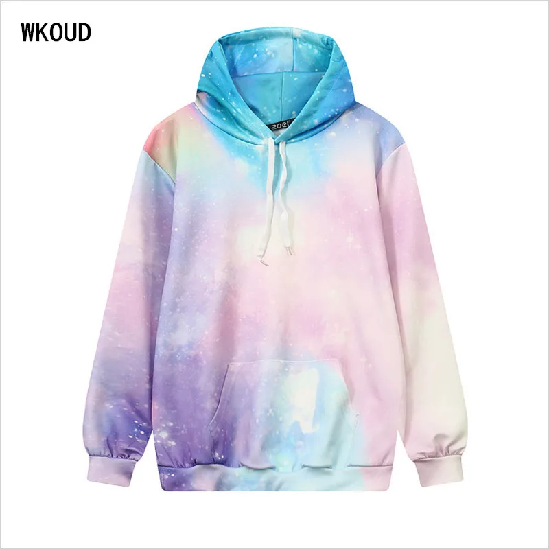 WKOUD Harajuku 3D Galaxy Hoodies Women Long Sleeve Colorful Sweatshirt Digital Printed Pullovers Loose Hooded Hoody WY1053
WKOUD Harajuku 3D Galaxy Hoodies Women Long Sleeve Colorful Sweatshirt Digital Printed Pullovers Loose Hooded Hoody WY1053