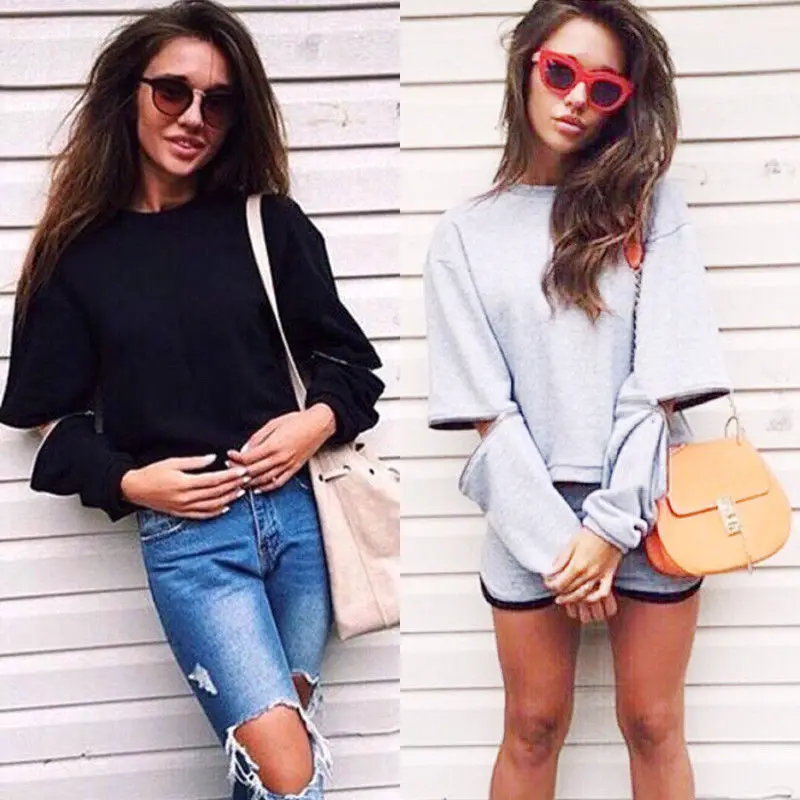 Fashion Women Casual Tops Long Sleeve Autumn Hoodies 2019 New Sexy Cut Out Elbow Jumper Tops Sweatershirt Slouchy Pullover NEW
Fashion Women Casual Tops Long Sleeve Autumn Hoodies 2019 New Sexy Cut Out Elbow Jumper Tops Sweatershirt Slouchy Pullover NEW