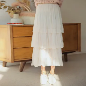 2019 New Spring Summer Fashion Skirts High Waist Multi-layered Cake Gauze Skirt Fairy Sweet Girl Chic Ball Gown Mesh Midi Skirts
2019 New Spring Summer Fashion Skirts High Waist Multi-layered Cake Gauze Skirt Fairy Sweet Girl Chic Ball Gown Mesh Midi Skirts