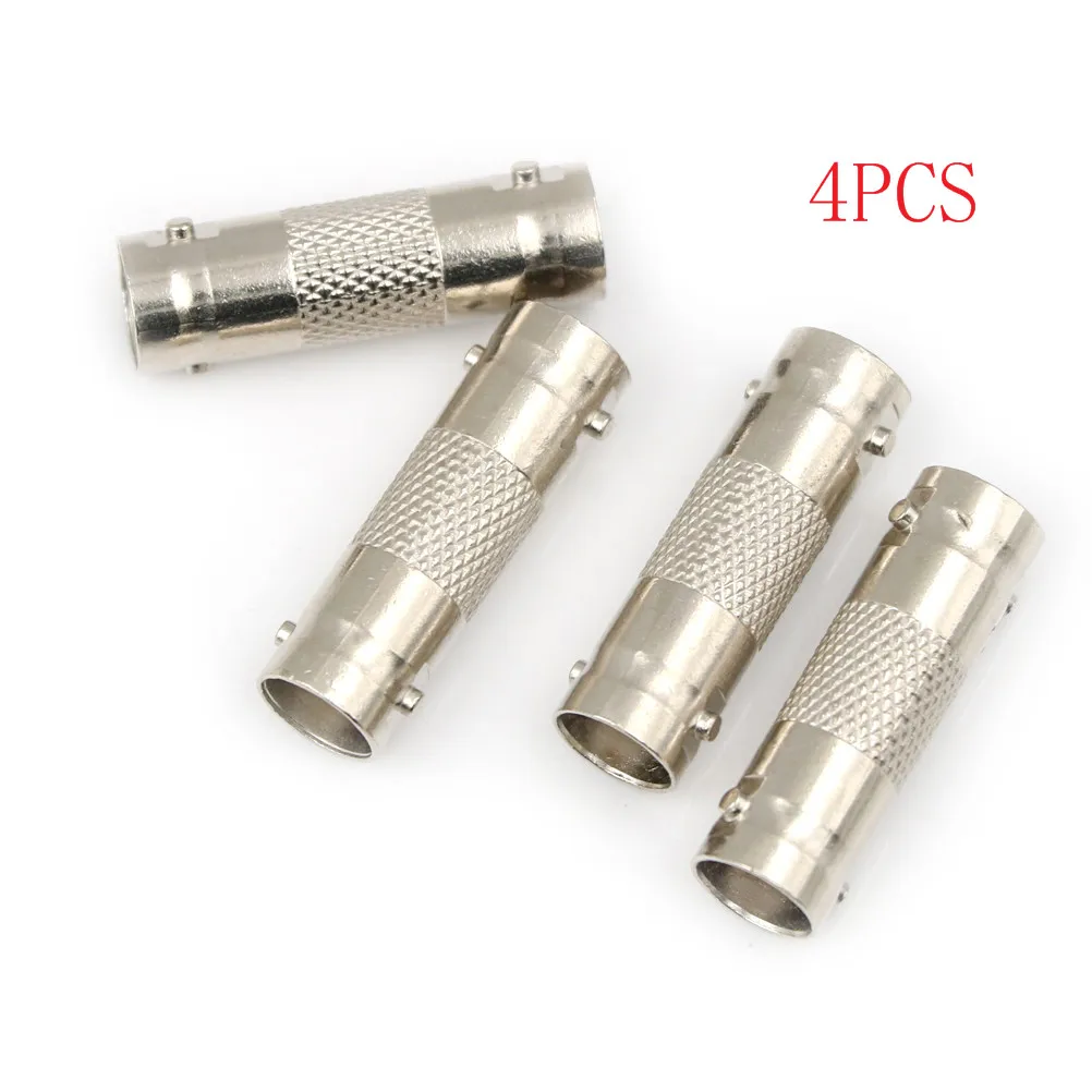 4PCS Silver Tone BNC Female to Female F/F Connector Adapter Wholesale