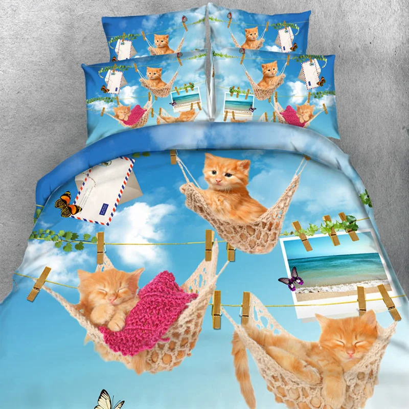 Blue Sky Cute Cat Bedding Sets 3D Duvet/Quilt Cover Twin Full Queen King Size Bedlinen 3/4pc 500TC Adult/Kid Coverlet Pillowcase
Blue Sky Cute Cat Bedding Sets 3D Duvet/Quilt Cover Twin Full Queen King Size Bedlinen 3/4pc 500TC Adult/Kid Coverlet Pillowcase