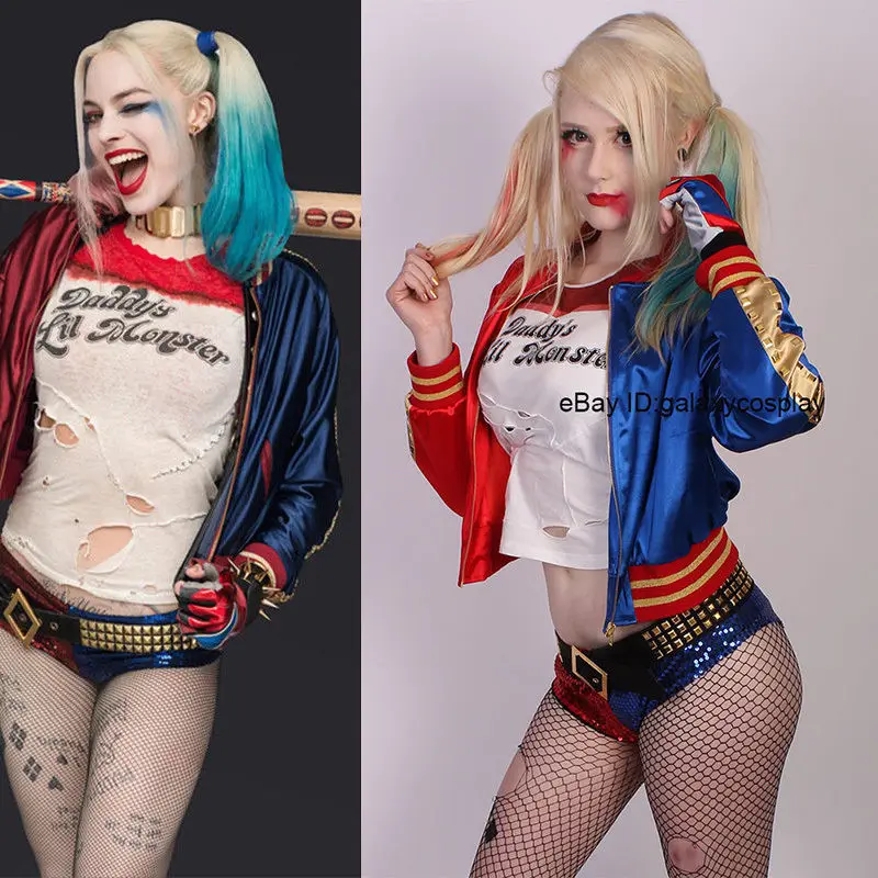 Harley Quinn DC Suicide Squad Jacket Shirt belt Full Costume Set cosplay Movie Halloween Joker
Harley Quinn DC Suicide Squad Jacket Shirt belt Full Costume Set cosplay Movie Halloween Joker