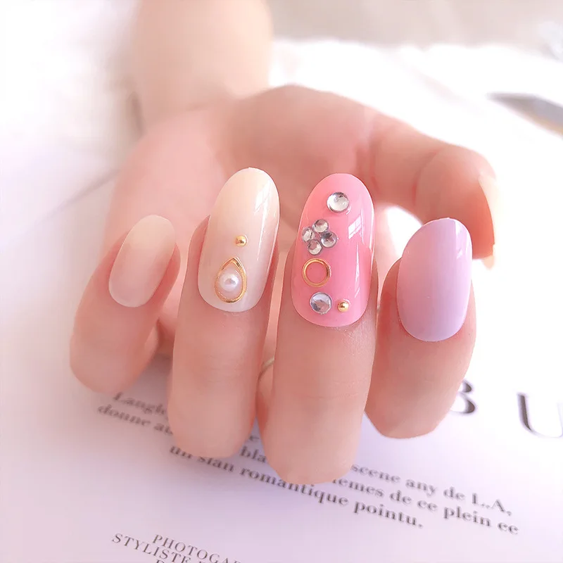 24pcs/set Candy Color False Nails Shimmer Glitter Simulation Pearl Decors Fake Nail New Design Long Size Nail Art Tips with Glue
24pcs/set Candy Color False Nails Shimmer Glitter Simulation Pearl Decors Fake Nail New Design Long Size Nail Art Tips with Glue