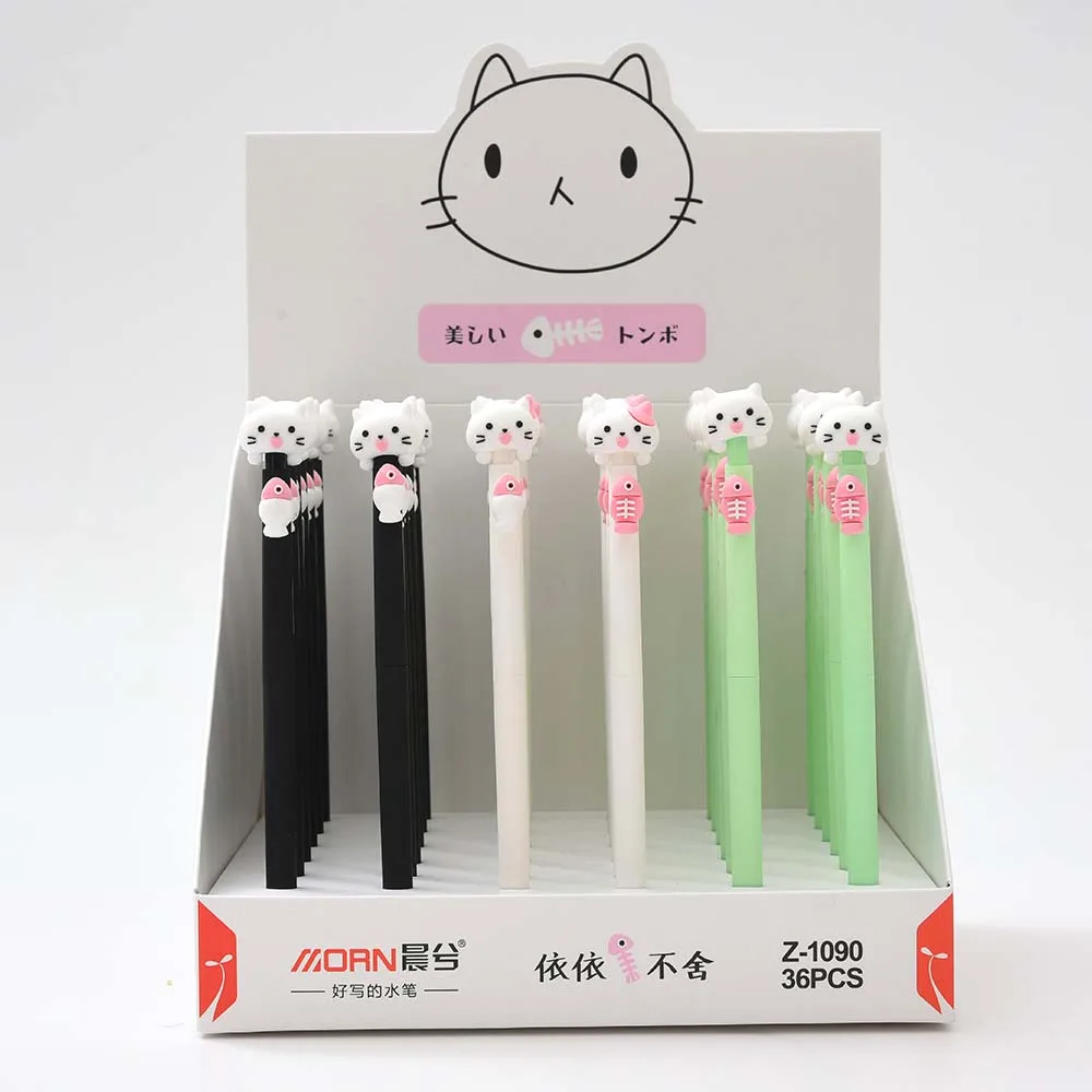 36 pcs/lot Cartoon Cat Fish Gel Pen Cute 0.5 mm black ink Signature Pen School Office writing Supplies Promotional Gift
36 pcs/lot Cartoon Cat Fish Gel Pen Cute 0.5 mm black ink Signature Pen School Office writing Supplies Promotional Gift